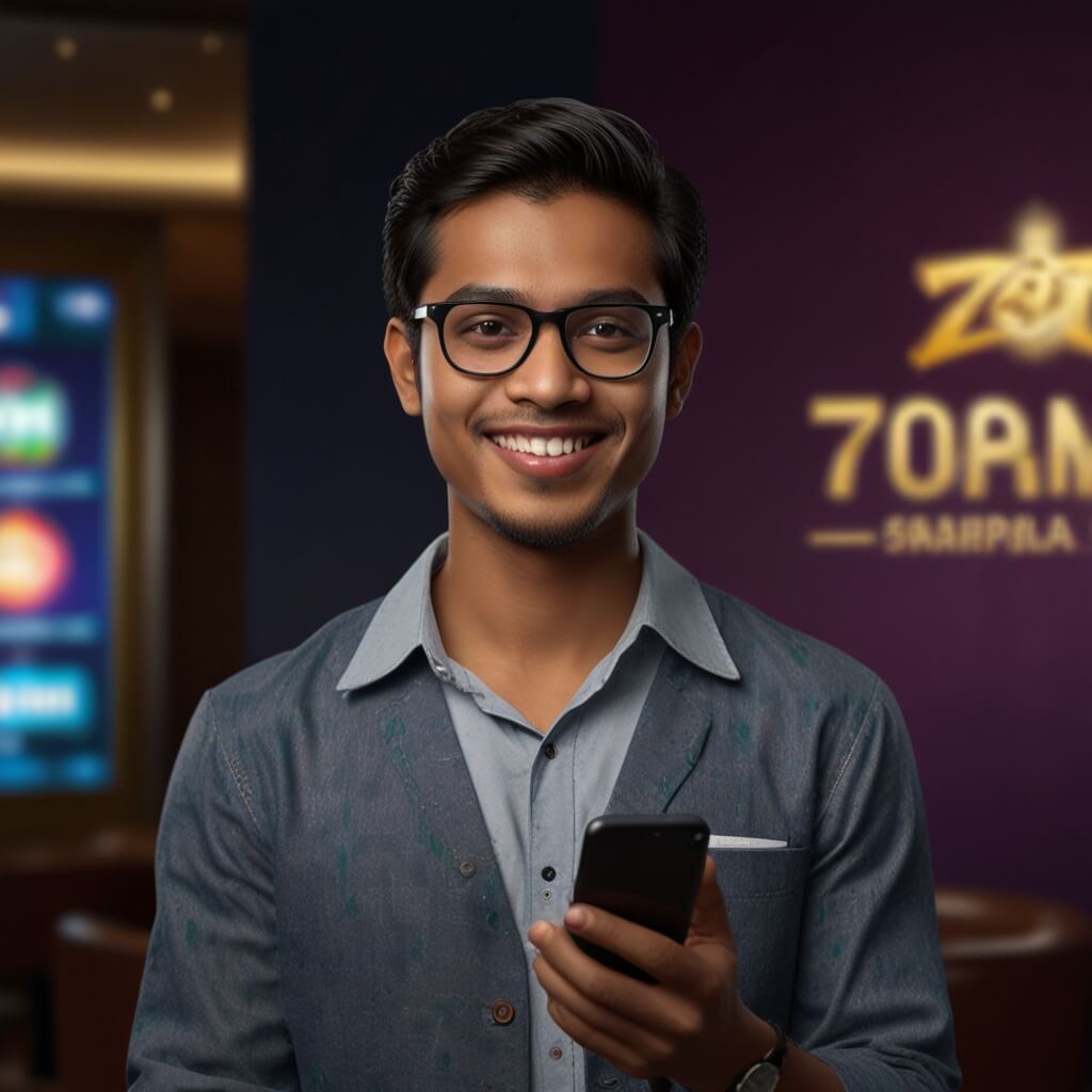 Happy player enjoying 777Jaya Casino online games
